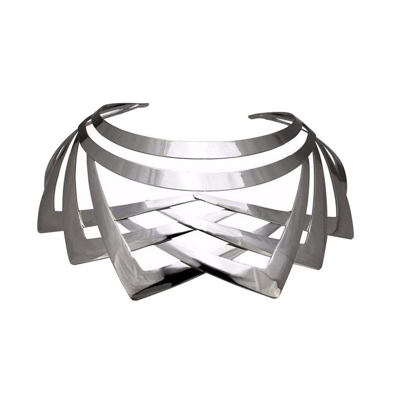 YAZILIND Alloy Choker Simple Statement Short Necklace Choker Collar Bib Fashion Costume Jewelry silver - Image 1